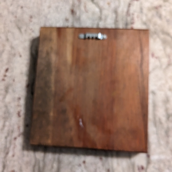 Vintage SQ. Wood Framed Round Ceramic Owl Tile Wall Decor Cabin Brown & White - Picture 2 of 7